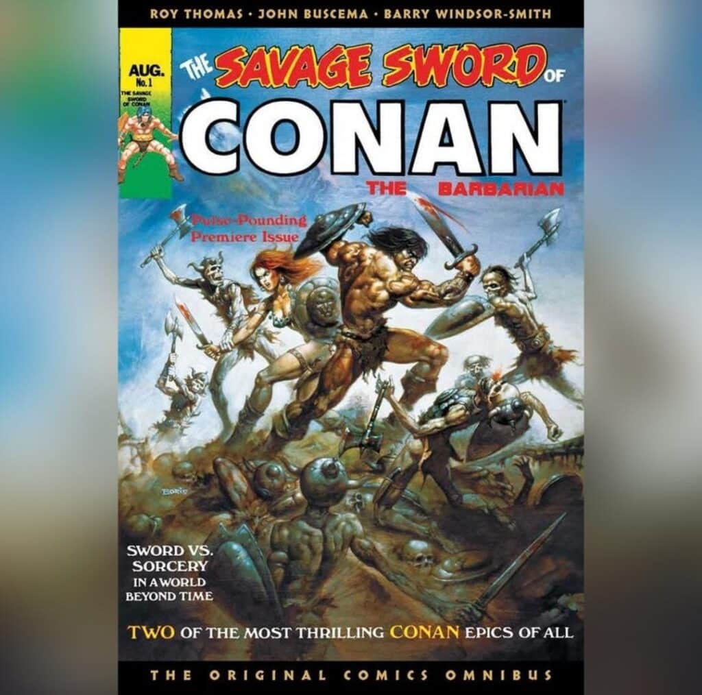כריכת הקומיקס The Savage Sword of Conan The Barbarian"