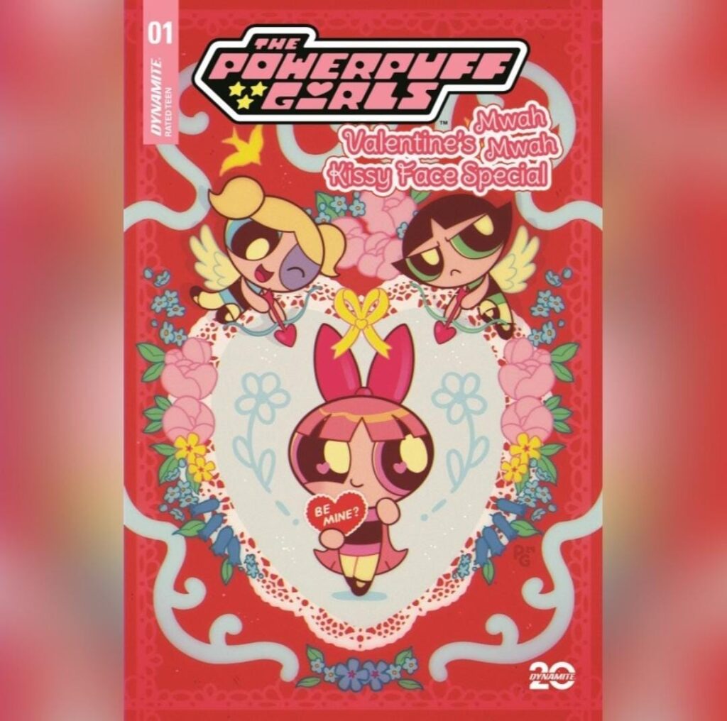 כריכת הקומיקס The Powerpuff Girls: Valentine's Mwah Mwah Kissy Face Special #1
