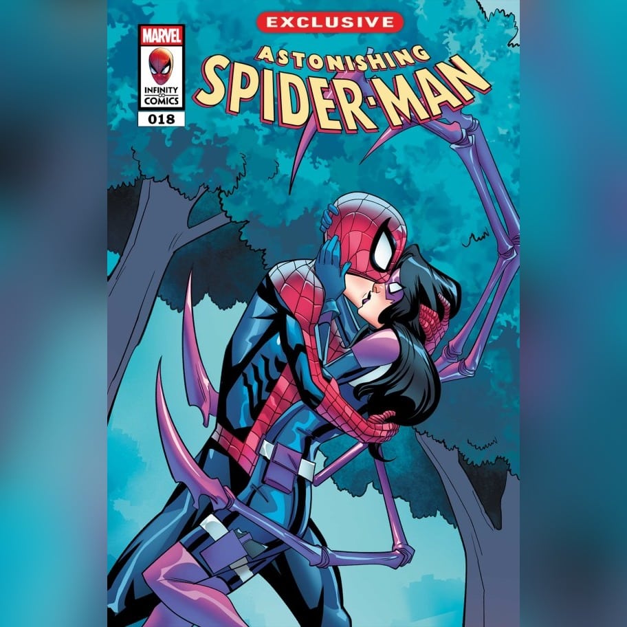 כריכת הקומיקס Astonishing Spider-Man Infinity Comic #18
