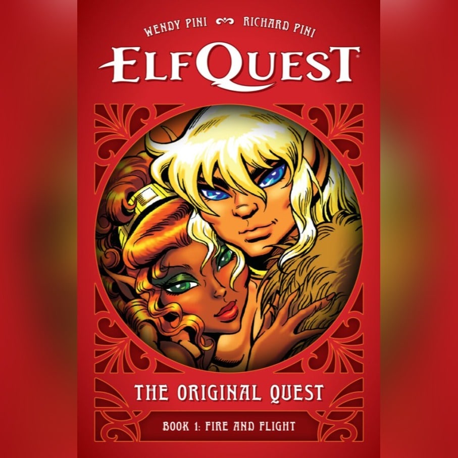 כריכת המהדורה הצבעונית החדשה של Elfquest, כרך ראשון.