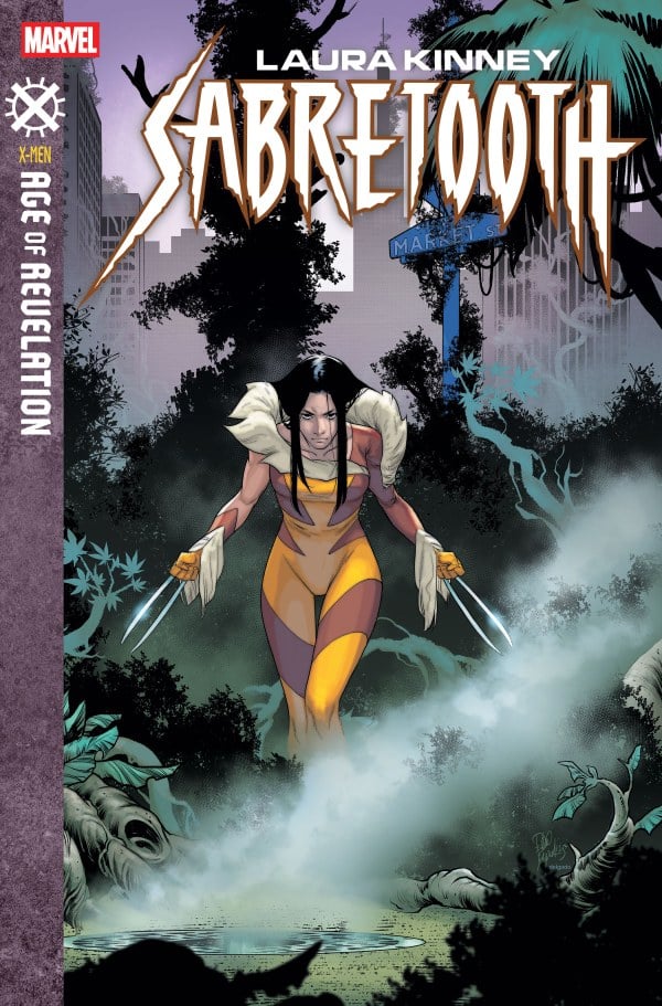 כריכת הקומיקס "לורה קיני: סייברטות'" (LAURA KINNEY: SABRETOOTH #1)