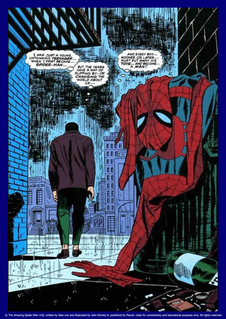 מתוך הקומיקס the amazing spiderman 50 1967