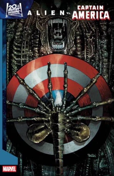 כריכת הקומיקס Alien vs. Captain America